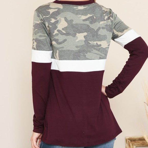 Colour Block Long Sleeve Top NWT - Picture 2 of 4